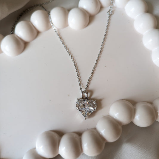 Crystal Heart Necklace - minimae - necklace