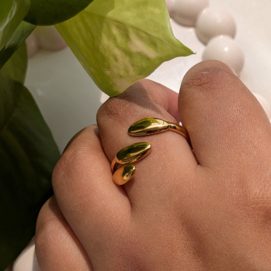 Golden Dew Adjustable Ring - minimae - Ring