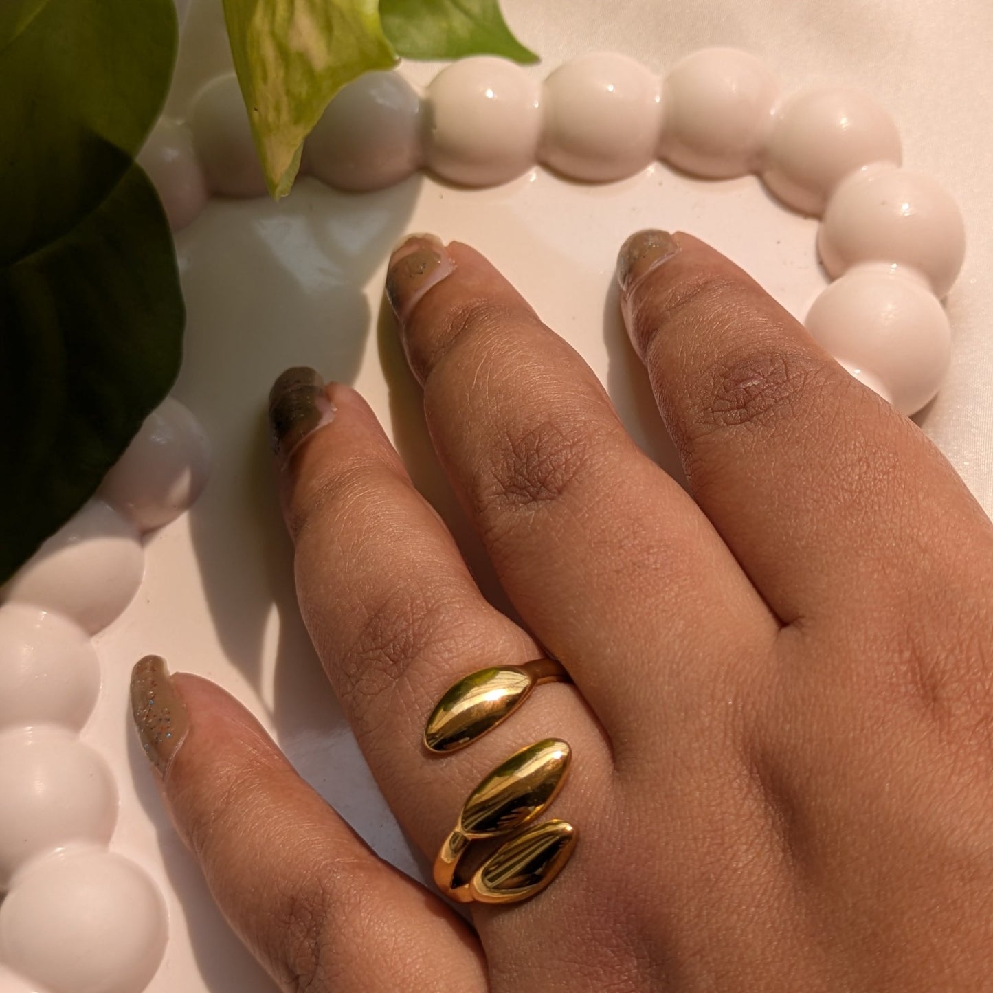 Golden Dew Adjustable Ring - minimae - Ring