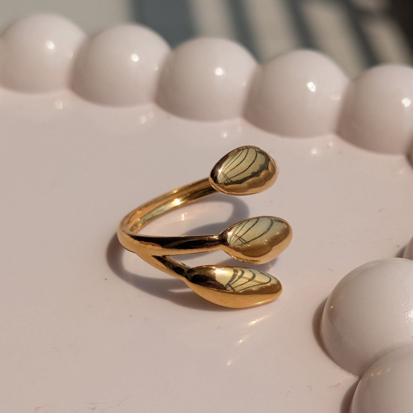 Golden Dew Adjustable Ring - minimae - Ring