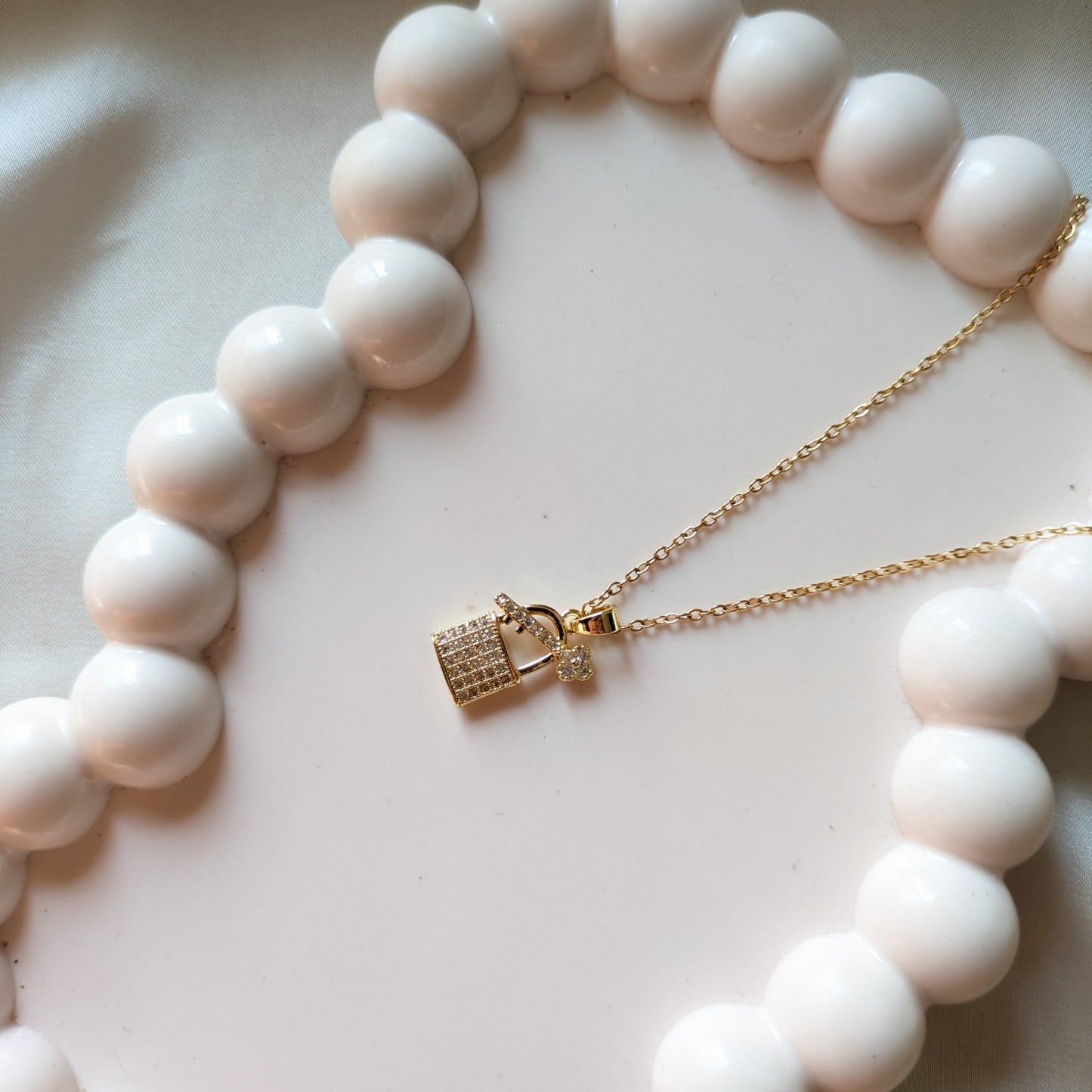 Lock & Key 18k Gold - Plated Necklace - minimae - necklace