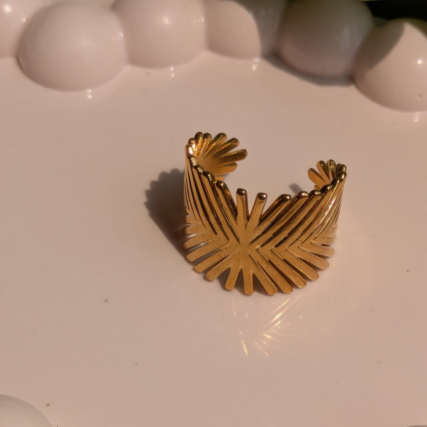 Palm Crest Adjustable Ring - minimae - Ring
