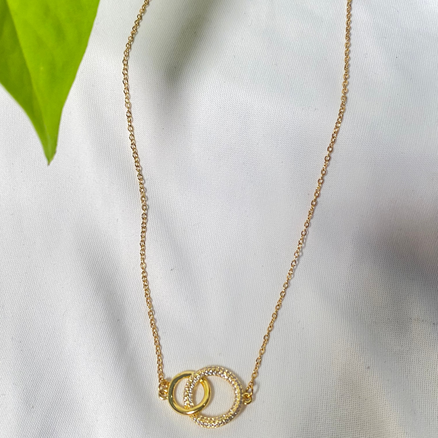 Interwined Ring Necklace