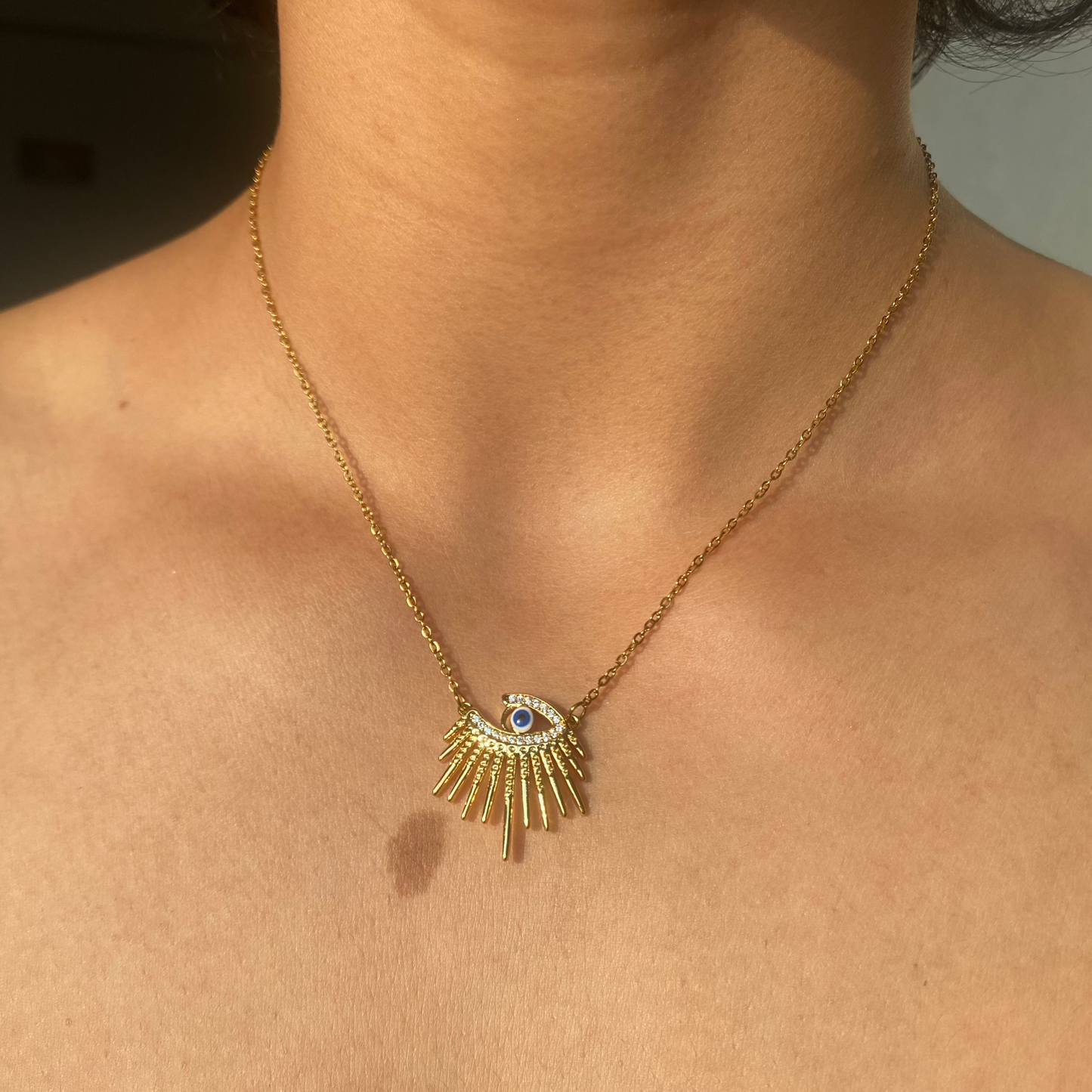 Evil Eye Beam Necklace