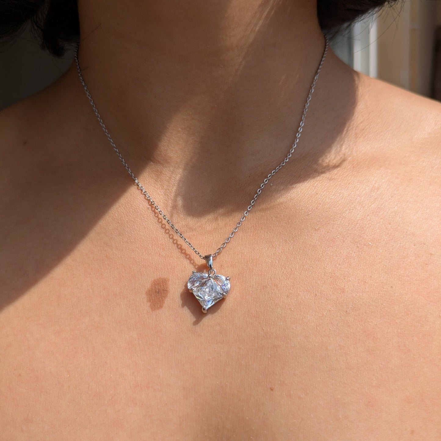 Crystal Heart Necklace - minimae - necklace