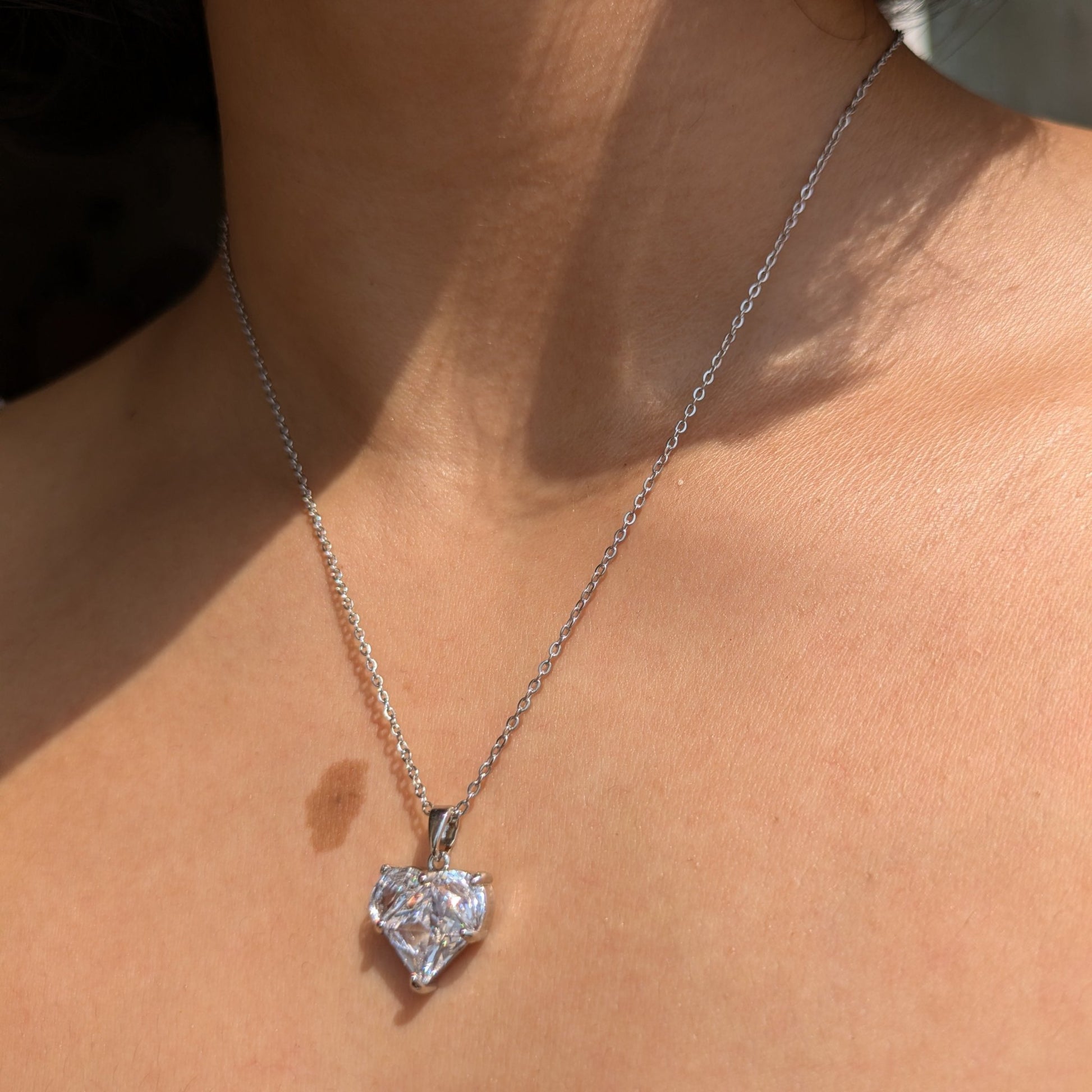 Crystal Heart Necklace - minimae - necklace