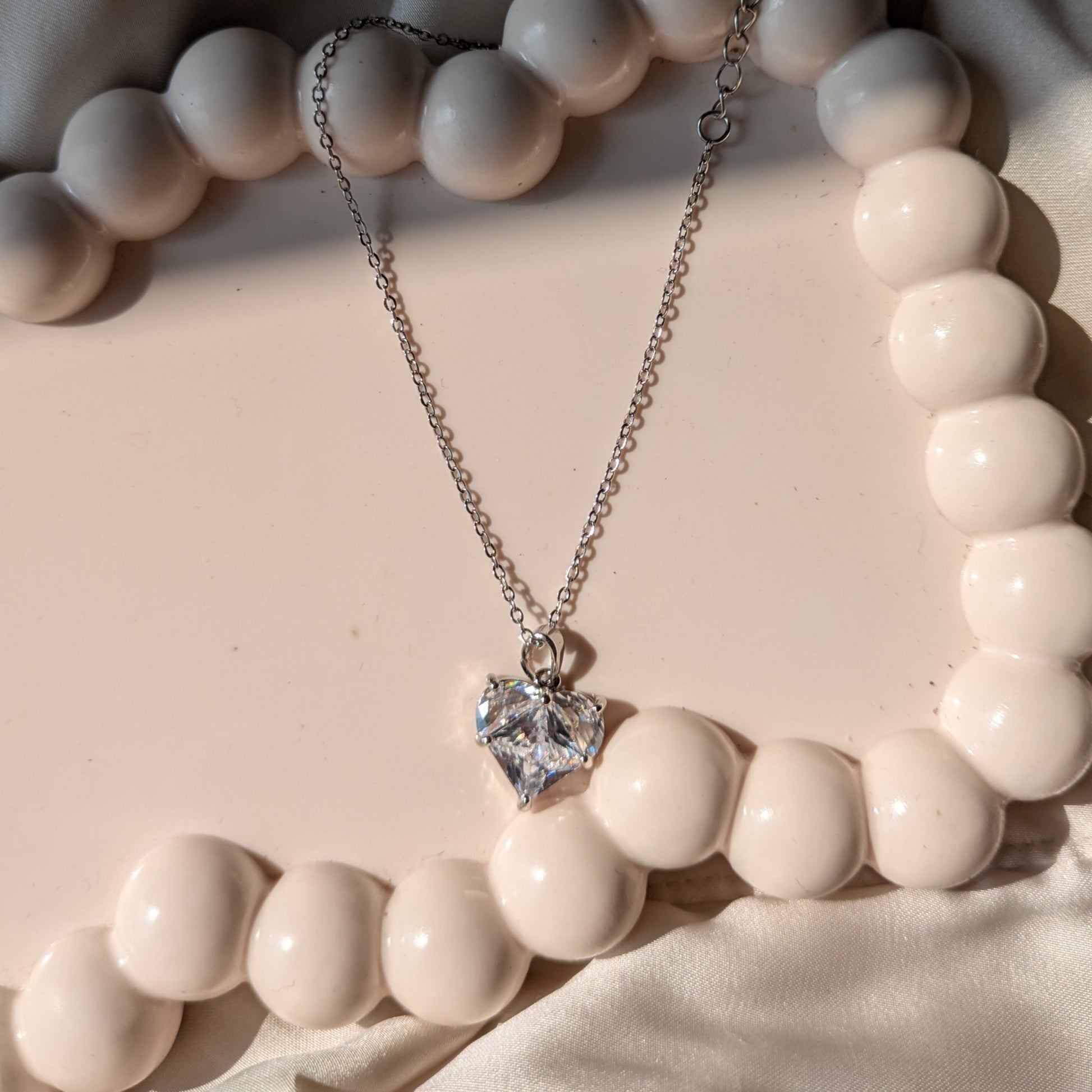 Crystal Heart Necklace - minimae - necklace