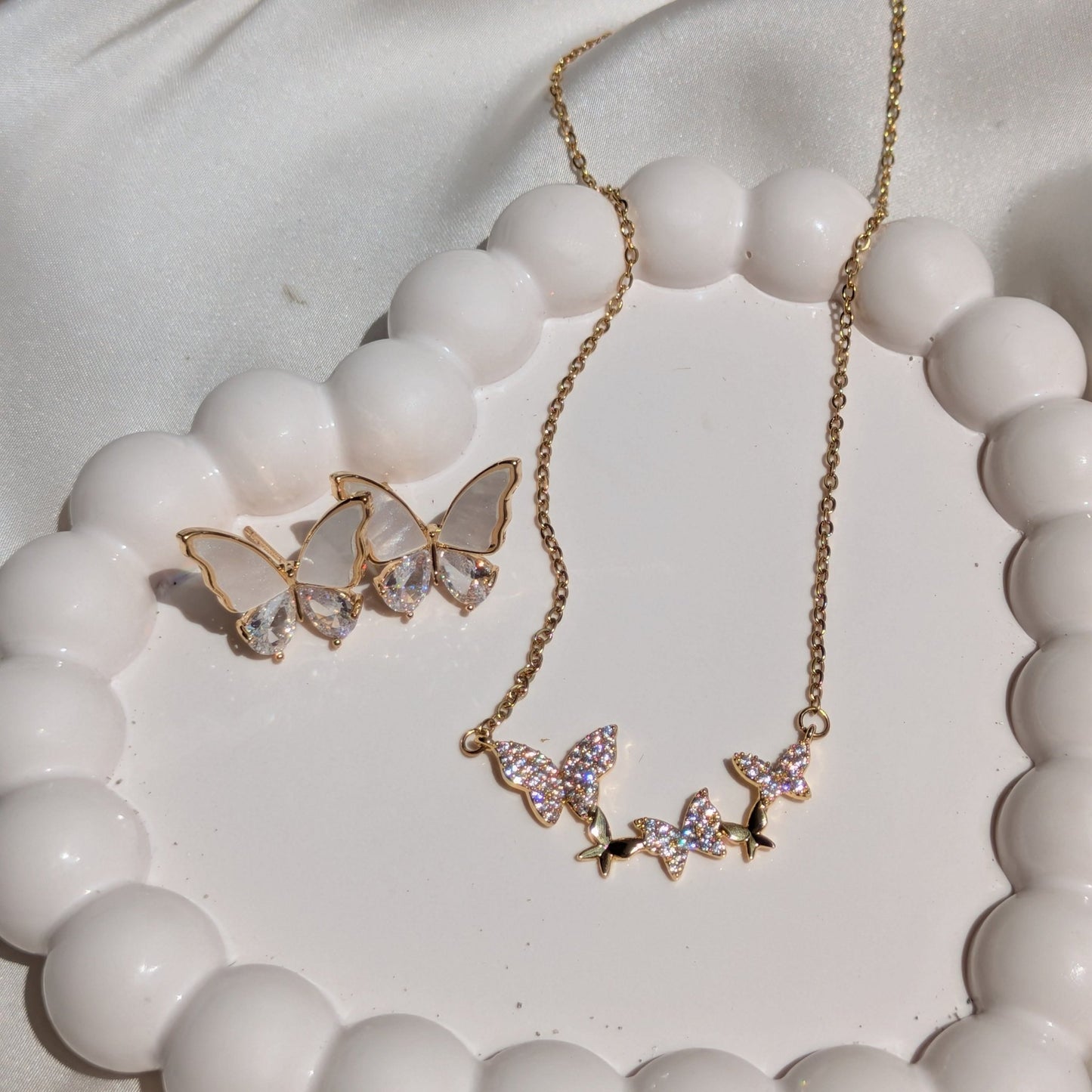 Faewings And Meriposa Butterfly 18K gold Plated set - minimae - 