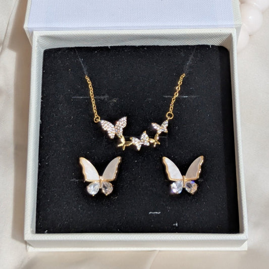 Faewings And Meriposa Butterfly 18K gold Plated set - minimae - 