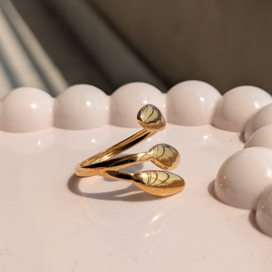 Golden Dew Adjustable Ring - minimae - Ring