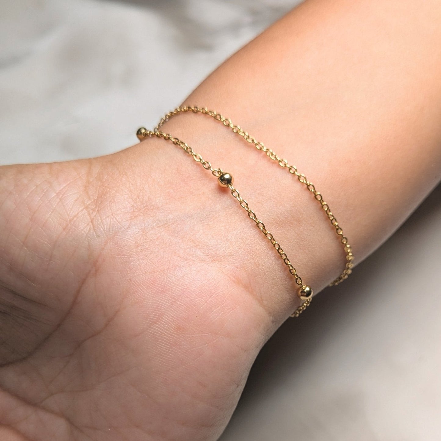 Linea Gold Double Chain Bracelet - minimae - 