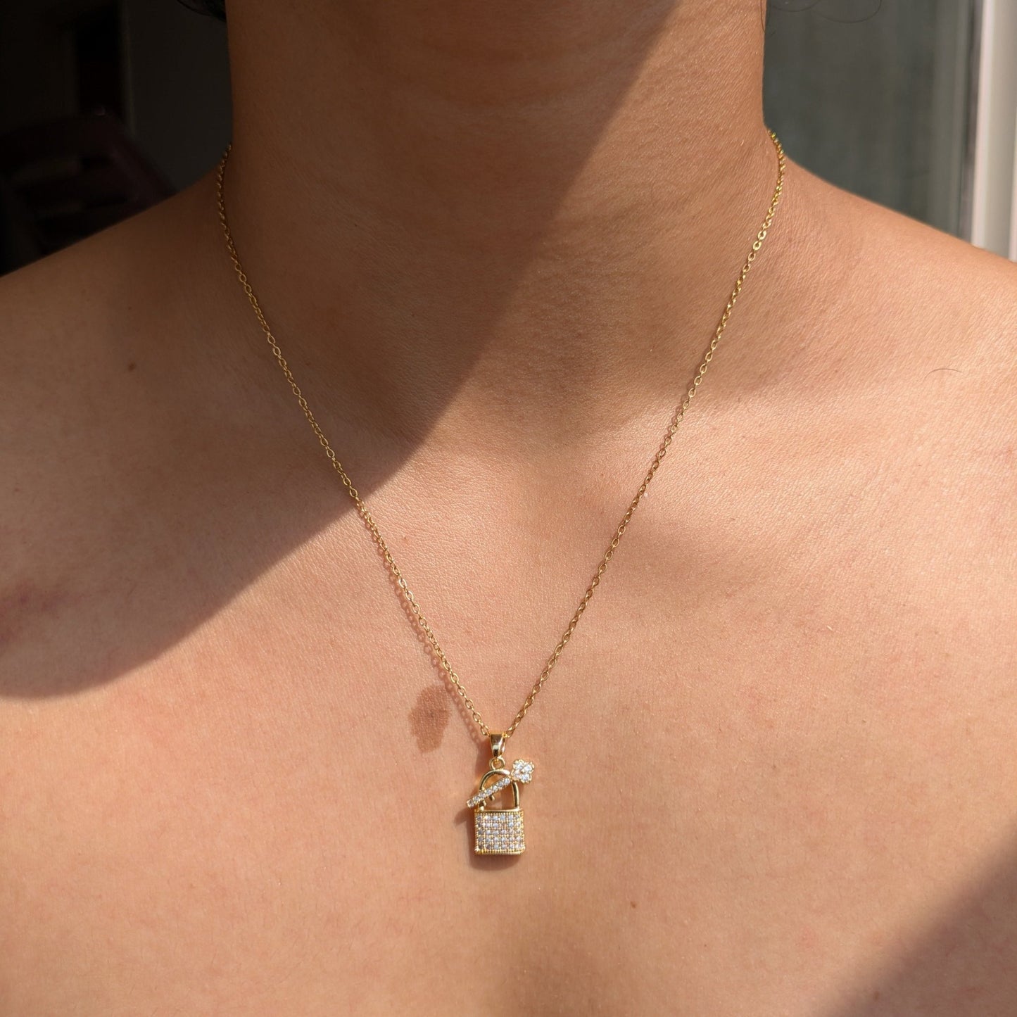 Lock & Key 18k Gold - Plated Necklace - minimae - necklace