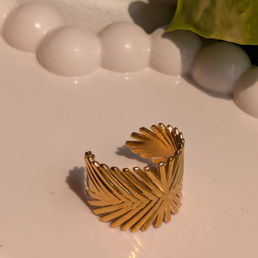 Palm Crest Adjustable Ring - minimae - Ring
