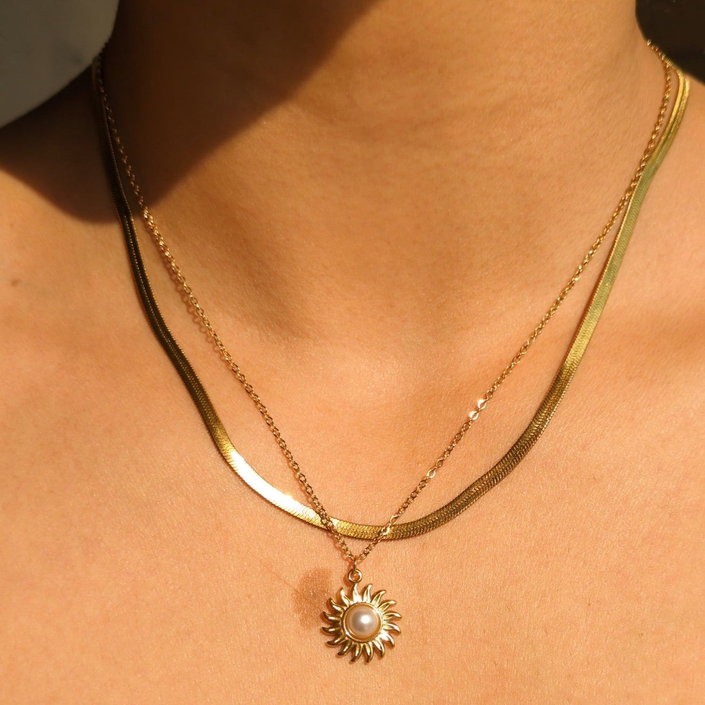 Sun Pearl Necklace - minimae - 